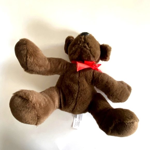 Animal Adventures 2013 floppy brown dog plush stuffed red bow small stuffed lovi - Picture 5 of 6